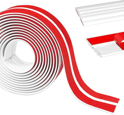 Dailygoods- Plafondlijst Zelfklevend 2 cm x 6 m - Sierlijst - 1 stuk - 2 stuks - Decoratie - Makkelijk te installeren - Plafondplank