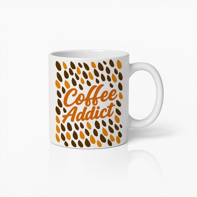 Coffee Addict Mok 330ml – Grappige Koffiemok voor Koffieliefhebbers – Perfect Cadeau voor Cafeïne Fans