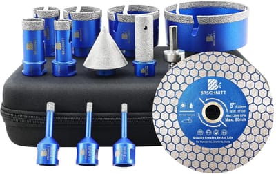 Diamantboor Set - Tegelboor - Gaten Boren - Droog Boren - 6-110 mm - Blauw