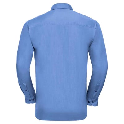 Russell Collection Heren Klassiek Polycotton Overhemd Met Lange Mouwen (Bedrijfsblauw)