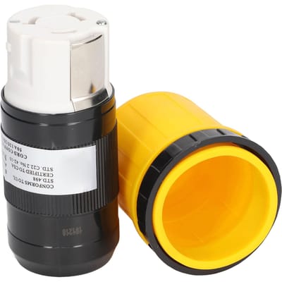 RV Stroomkabel Connector Cover Twist Lock Vergrendelende Stekker Beschermer 50A 125 250V AC black