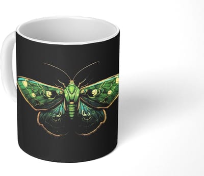 Mok - Koffiemok - Mot - Levendig - Groen - Mokken - 350 ML - Beker - Koffiemokken - Theemok