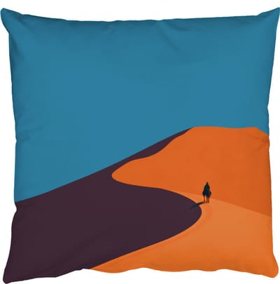 Sierkussens - Kussentjes Woonkamer - 50x50 cm - Feloranje duinen - Schaduw - Lege hemel