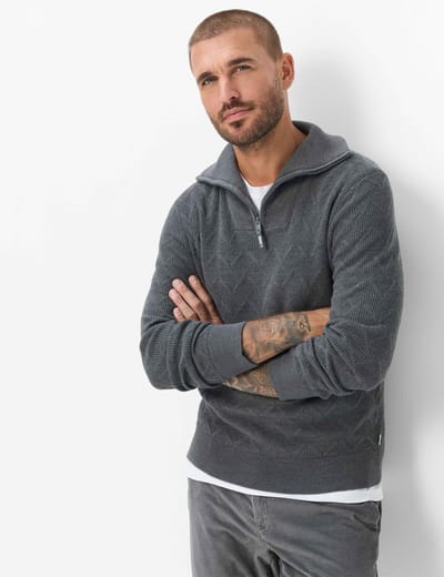 Brax Heren Trui  Style SÖREN elefant, donkergrijs, maat M