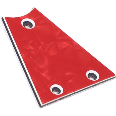 Cache-tige de truss rod pour guitare à 3 trous, plaque triangulaire en métal, remplacement pour guitare électrique, basse, protection GR41A red