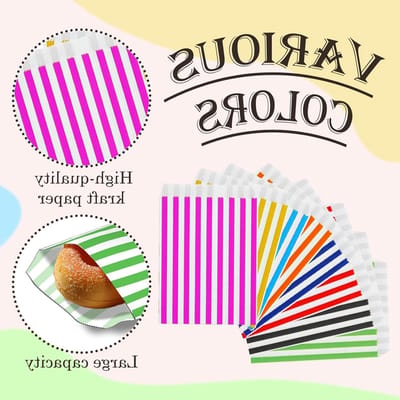 Duurzame Papieren Voedselzakken voor Snacks, Afhaalmaaltijden en Cadeaus - Roze Kleur