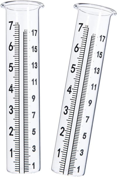 Regenmeter Glas Reserve Buis voor Tuin Gebruik 7 Inch Capaciteit