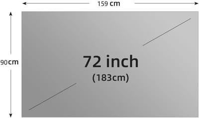 Projectiescherm - Beamerdoek - Thuisbioscoop - Anti-licht grijs - 72 inch - Grijs