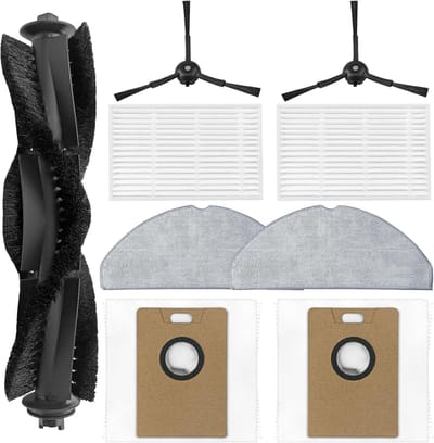 9 stuks - 1 hoofdborstels, 2 filters, 2 dweildoeken, 2 zijborstels en 2 stofzakken - Voor Tapo RV30 Max Plus / RV30 Max / RV20 Max Plus / RV20 Max robotstofzuigers