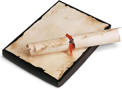 SnelShoppen - Documentenpapier Antiek DIN A3, 180 g/m², Certificaatpapier met Pergamentachtige Look, 100 Vellen voor Certificaten, Uitnodigingen, Menu