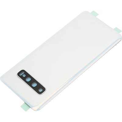 Achterglas Cover voor Samsung Galaxy S10 G973 Waterdichte Achterglas Cover met Camera Glas Lens Tape Onderdelen wit