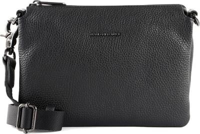 MANDARINA DUCK Leren schoudertas Mellow Leather Crossbody Bag Nero zwart