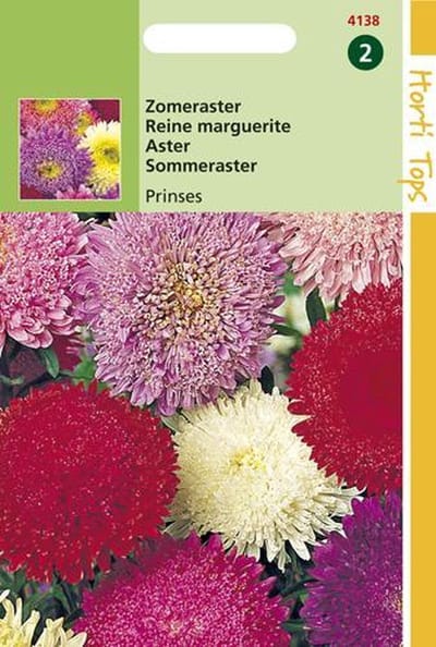 Hortitops Zaden - Callistephus Chinensis Princesse Gemengd
