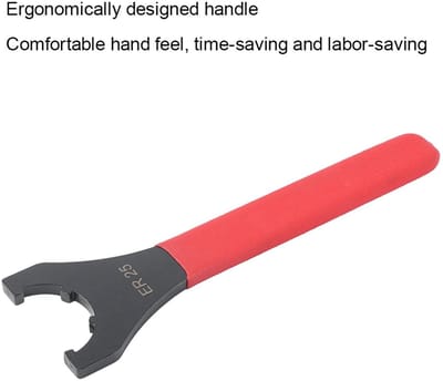 Dailygoods- Spantang Precisie - Moersleutel ER25-B/T2 - Ergonomische Handgreep - Hoogwaardig Gietstaal - 44-48HRC Hardheid - Vaste Diameter