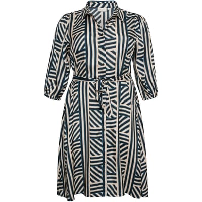Jurk met opdruk voor vrouwen KAFFE Curve Fia Shantoon