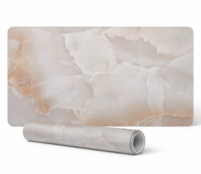 Beschermende bureauonderlegger voor toetsenbord en muis met marmertextuur, 100x50 cm