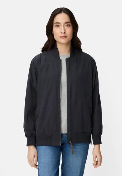 camel active Bomberjack met ritssluiting aan de zijkant - Maat womenswear-34 - Marineblauw