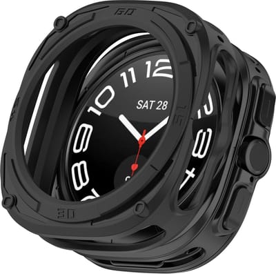 Strap-it schokabsorberend robuust TPU hoesje geschikt voor Samsung Galaxy Watch Ultra / Ultra 2025 – 47mm (zwart) – stevige beschermcase met optimale val- en stootbescherming voor je smartwatch