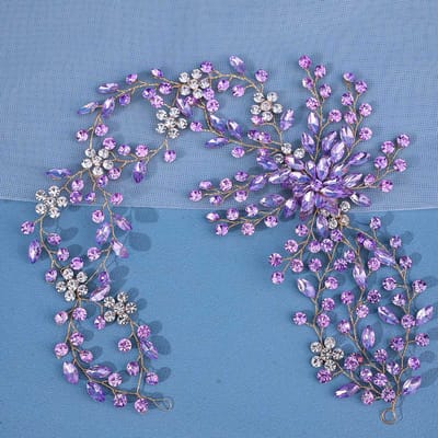 Luxe Mode Bruids Hoofdband Hoofddeksel Bruiloft Haaraccessoires Strass Haarversiering Sieraden Vrouwen Haaraccessoires gray