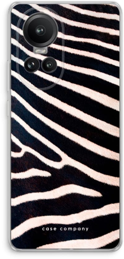 Case Company® - Hoesje geschikt voor Oppo Reno 10 Pro hoesje - Zebra - Soft Cover Telefoonhoesje - Bescherming aan alle Kanten en Schermrand