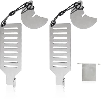 Dailygoods- Deurstoppers 2 Stuks - Roestvrij Staal - Deurstopper - Draagbaar - Extra Beveiliging - Inclusief Opbergtas - Deurbeschermer
