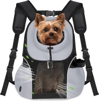Huisdier Rugzak - Honden Carrier - Reizen met Huisdier - Ademend Ontwerp - Maat L - Grijs