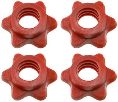Dailygoods- Halsbanden 4 Stuks - 25 mm - Kunststof - Rood - Duurzaam - Geschikt voor Gewichtheffen - Haltermutsen
