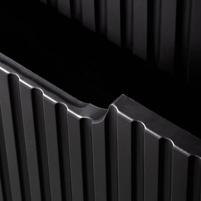 Wastafelonderkast met wastafelblad met 1 deur Newport 30x60x40 cm zwart [en.casa]