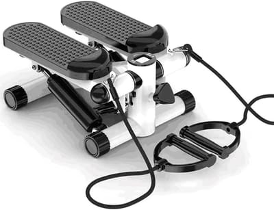 Mini Stepper - Hometrainer Stepper - Full Body Fitness - Met LCD Display - 100 kg - Zwart/Wit