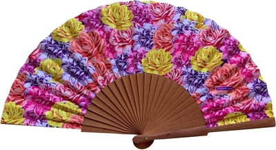 Spaanse Waaiers - Decoratieve Accessoires - Koelte Genieten - Handgemaakt Uniek - 23 cm - Bloemenpatroon
