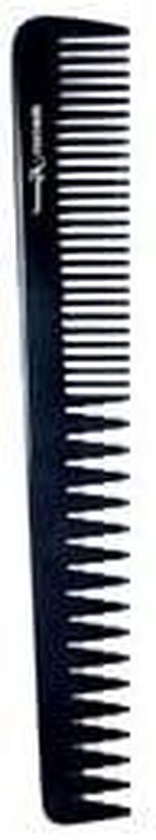 Haarkam Zacht - Kapperskam Styling - Precisie Knippen - Speciale Hefteanden - 15.2 cm - Zwart