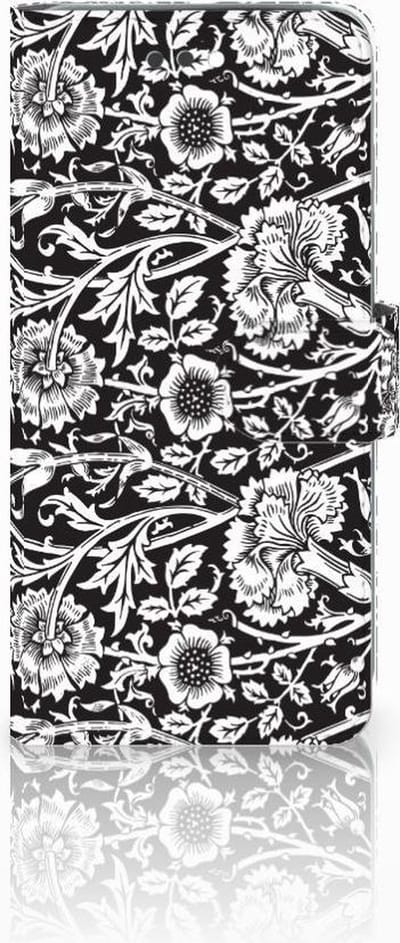 Apple iPhone 7 Plus | 8 Plus Hoesje Black Flowers