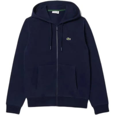 Lacoste heren hoodie sweatsvest - met rits - navy blauw
