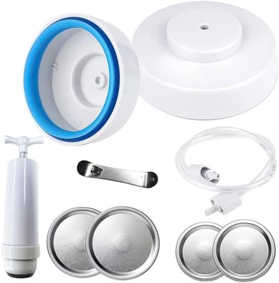 Vacuum Sealer Kit voor Potten, Handpomp voor Sealen met Slang, Universele Sealing Kit voor Brede Flessen en Voedselbewaring