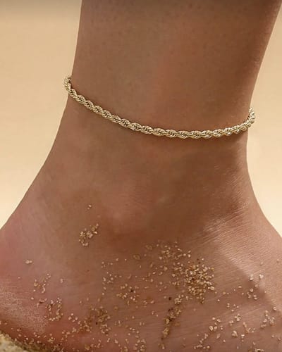 Enkelsieraad - enkelbandje - enkelband - anklet bracelet - minimalistisch enkelbandje - dubbel enkelbandje - enkelbandje met kralen - trendy enkelbandje - enkelbandje vrouw - minimalistisch enkelbandje - accessoire - verstelbaar - sieraad