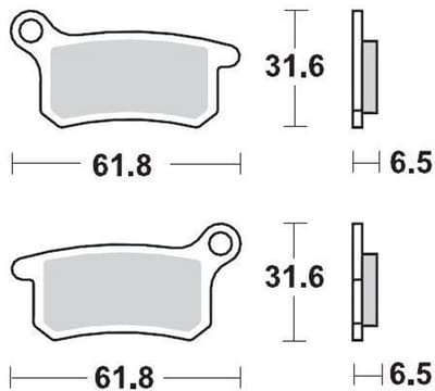 Moto-master Gasgas/husqvarna/ktm 094611 Gesinterde Remblokken Zwart