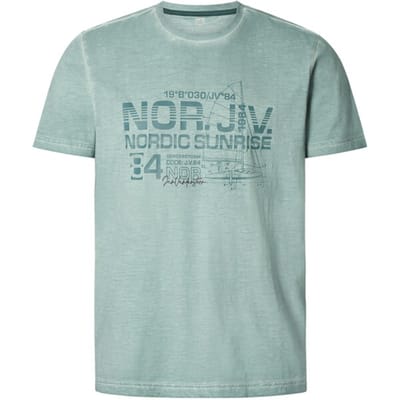 Jan Vanderstorm herren T-Shirt - 56/58 - groen - Plus Size