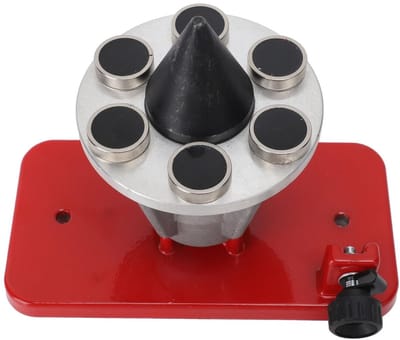 Dailygoods- Grasmaaiermesbalancer Magnetisch - Wandgemonteerd - Metalen Constructie - Nauwkeurige Balancering - Compatibel met Troy Messen - Verlengt Levensduur Grasmaaier - Bladbalancer