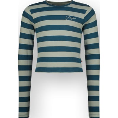 Vingino Girls G-basic-crop Rib Stripe Singlet Jade Green Taglia: 12 | T-shirt Outlet | kids | Verde