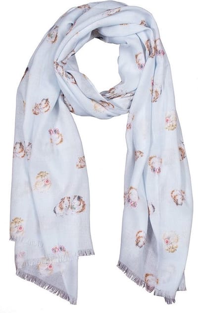 Wrendale Sjaal - 'Lettuce be Friends' guinea pig & hamster scarf