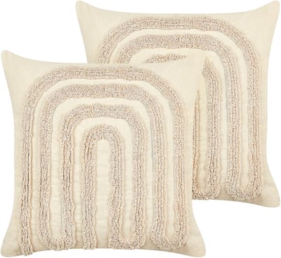 TATSOI - Set van 2 kussens - Beige - Katoen