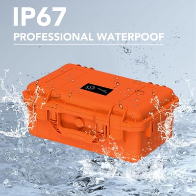 Reis Make-up Tas - Cosmetica Koffer - Veilig Opbergen - Verstevigde Sluiting - 43 x 34 x 12 cm - Oranje