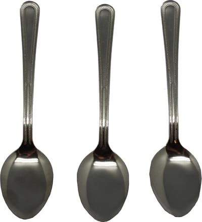 Theelepels/dessertlepels - 3x - RVS - 18 cm