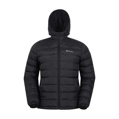 Mountain Warehouse Gewatteerde jas met imitatiebont voor heren (Zwart)