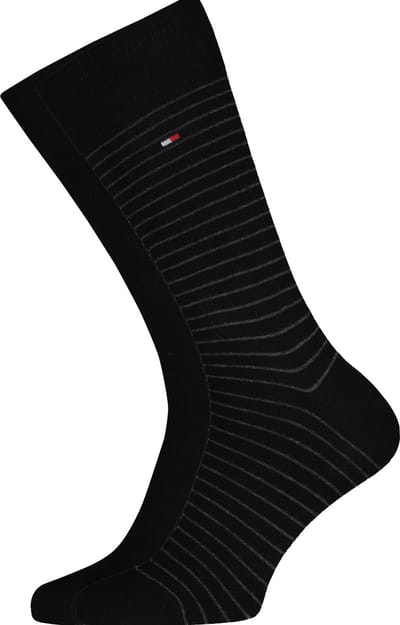 Tommy Hilfiger MEN SMALL STRIPE SOCK 2P Mannen Sokken Maat 43-46