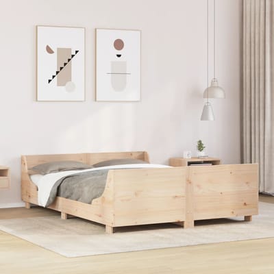 vidaXL - Bedframe - zonder - matras - massief - grenenhout - 120x190 - cm