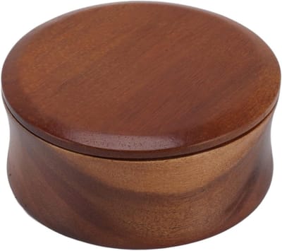 Allecto Plus - Maple Houten Scheerzeepkom 5in - Duurzaam en makkelijk te schuimen - Geschikt voor mannen - Met deksel - Delicate Non Adhering Shaving Soap Bowl Cup - Schoonmaakschuim - Luxe scheerkom - Houten scheerkwastkom