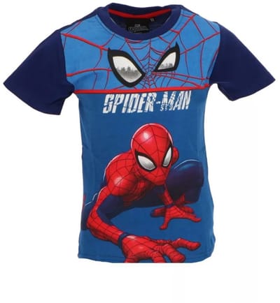 Spiderman Marvel T-shirt. Blauw multi. Maat 128 cm / 8 jaar