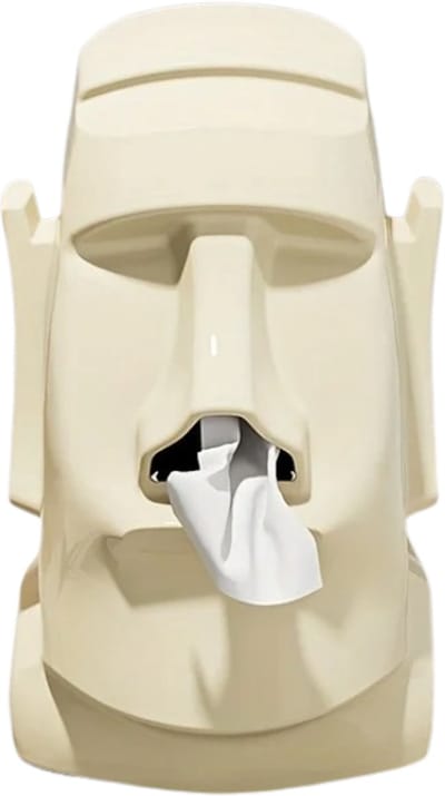 House of Balance Tissuebox Paaseiland Hoofd - Tissuedoos - Tissue Houder - Tissue opbergdoos - Servethouder - Brillenhouder - Wit