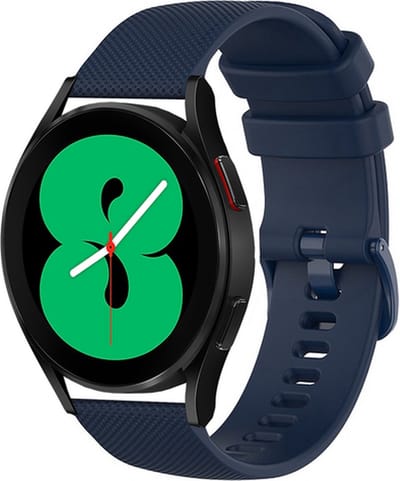 By Qubix - Geschikt voor Garmin bandje - 18mm - Geschikt voor Garmin Venu 3s / Vivoactive 4s / Venu 2s / Vivomove 3s / Forerunner 255s / 265s - Sportband met motief - Donkerblauw